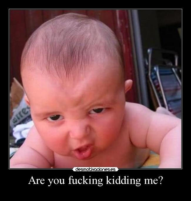 Are you fucking kidding me? - 