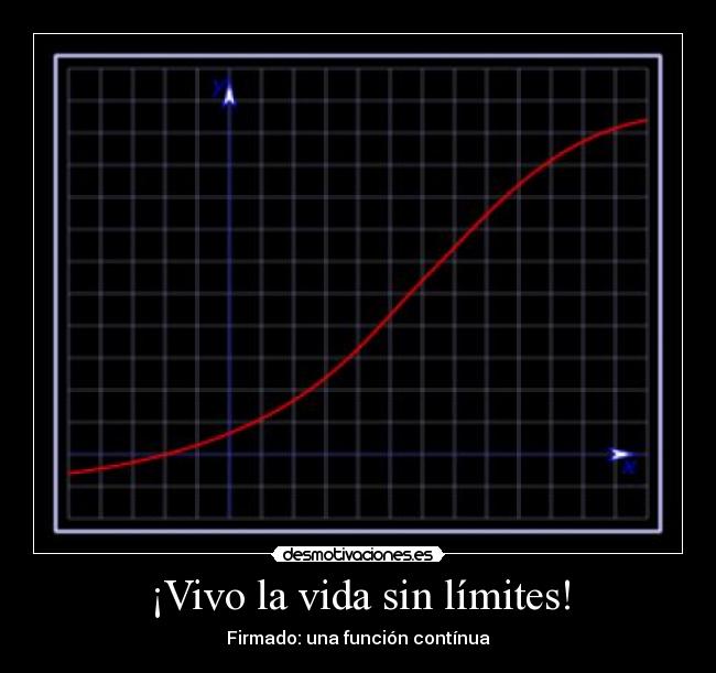 ¡Vivo la vida sin límites! - Firmado: una función contínua