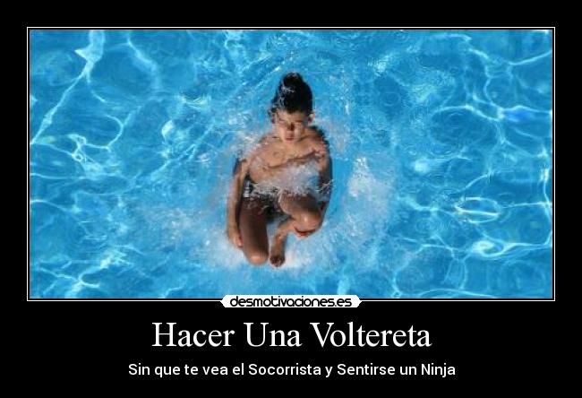 Hacer Una Voltereta - Sin que te vea el Socorrista y Sentirse un Ninja