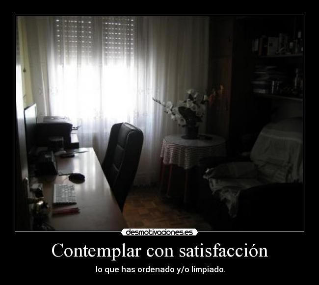 Contemplar con satisfacción -