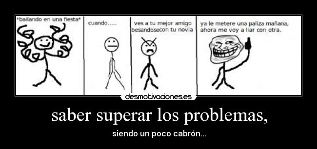 saber superar los problemas, - 