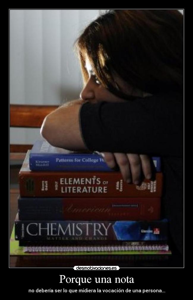 Porque una nota -