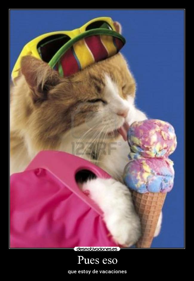 Pues eso - que estoy de vacaciones