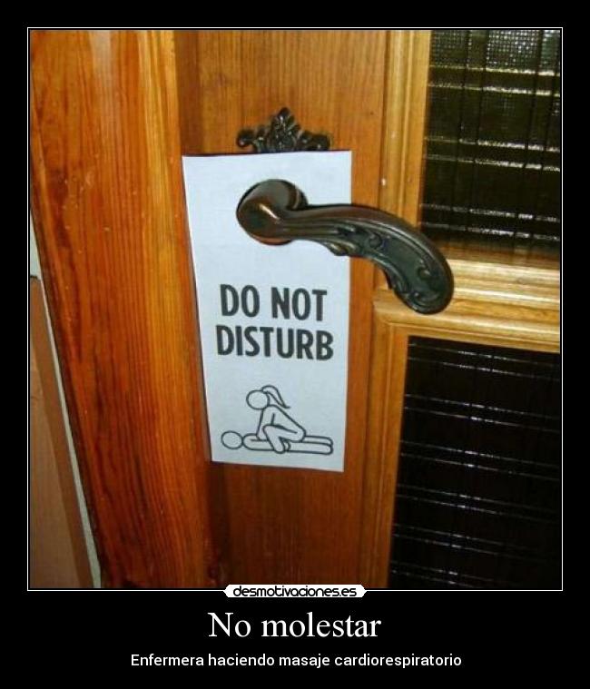 No molestar -