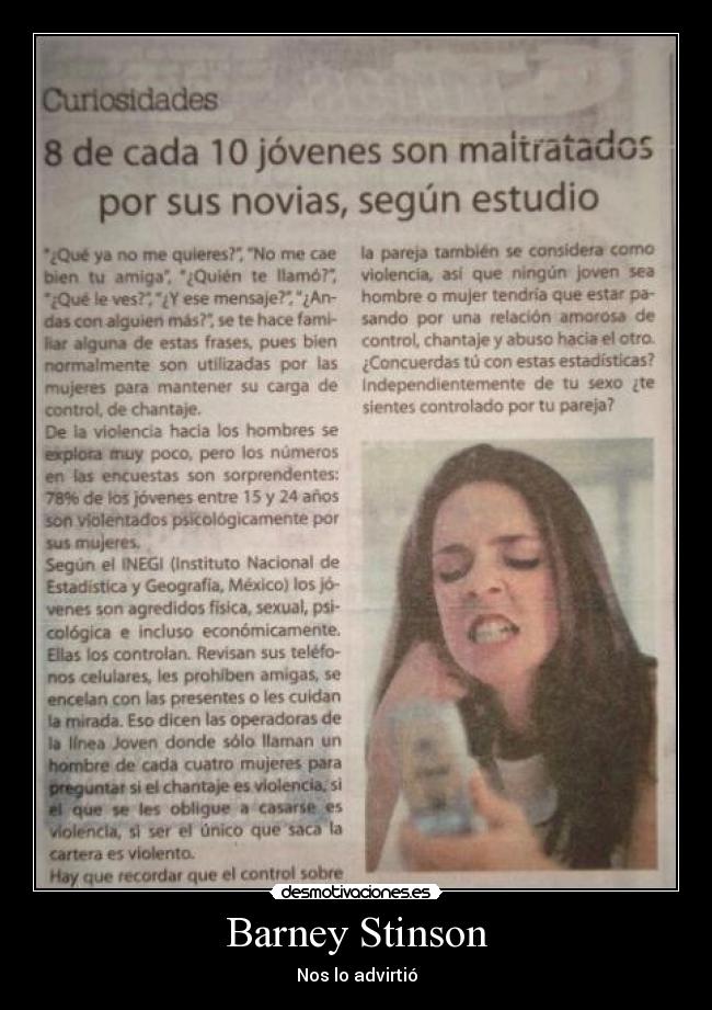Barney Stinson - Nos lo advirtió