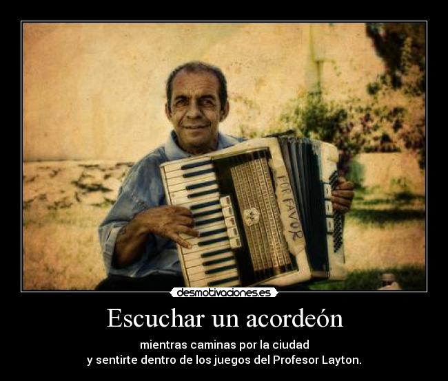 Escuchar un acordeón -