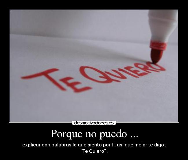Porque no puedo ... - 