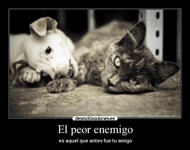 El peor enemigo - es aquel que antes fue tu amigo