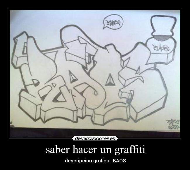 saber hacer un graffiti - 