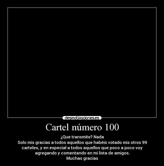 Cartel número 100 -