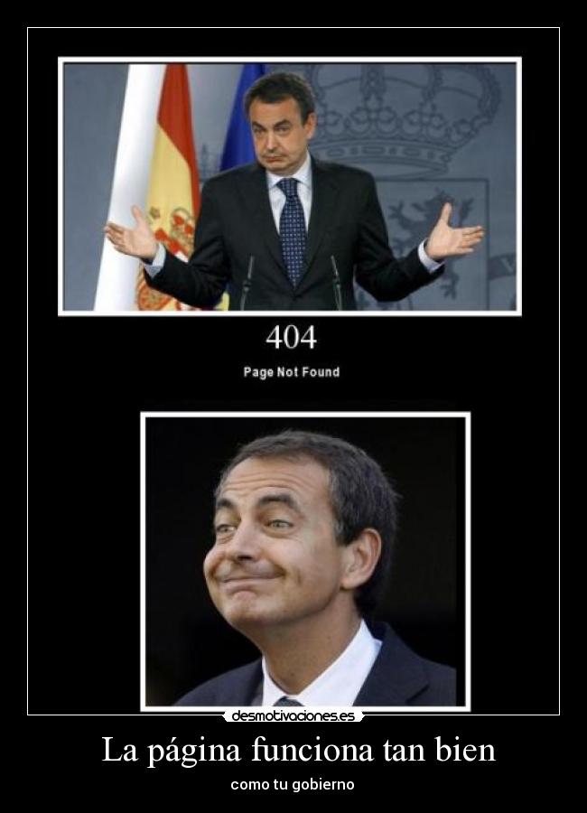 La página funciona tan bien - como tu gobierno