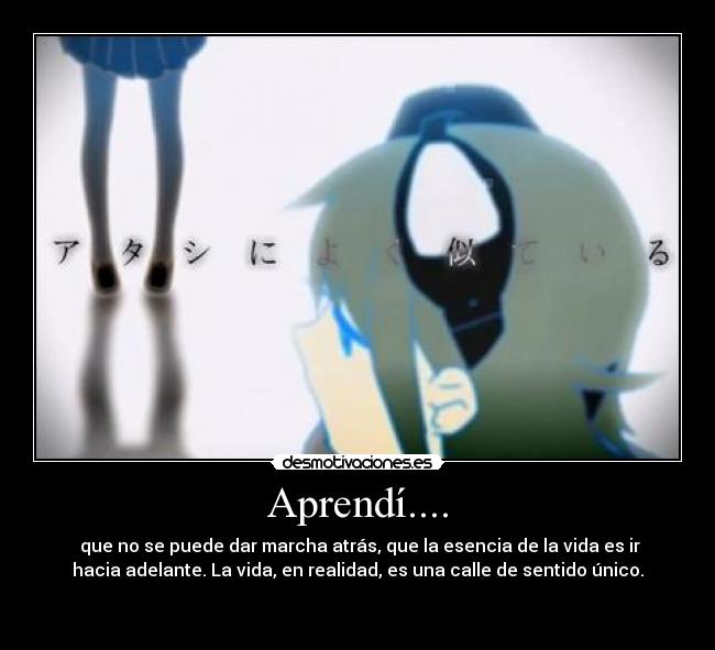 Aprendí.... -