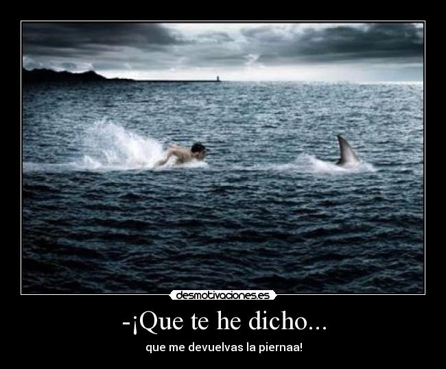 -¡Que te he dicho... -