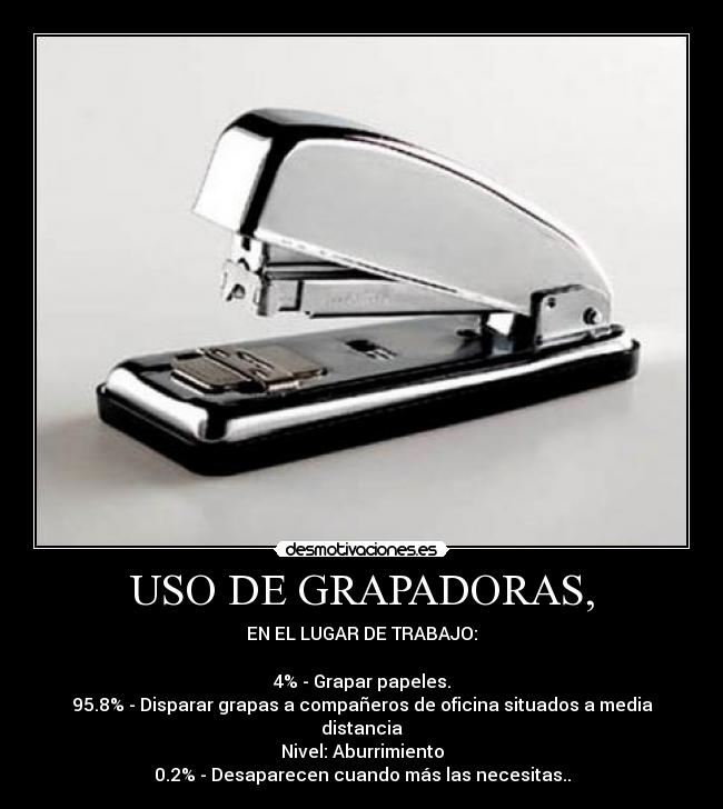 USO DE GRAPADORAS, - 