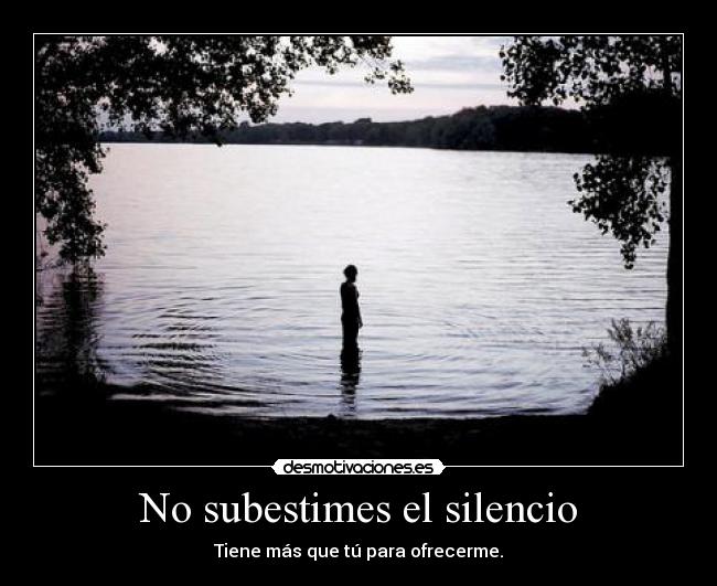 No subestimes el silencio - 