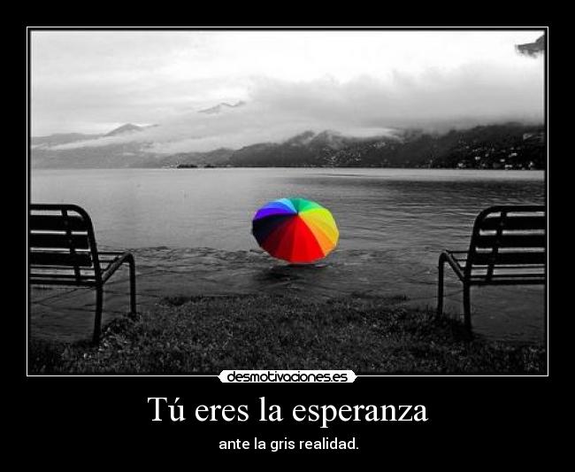 carteles esperanza tu eres esperanza ante gris realida desmotivaciones
