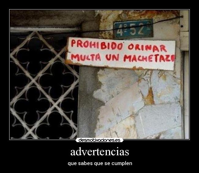 advertencias -