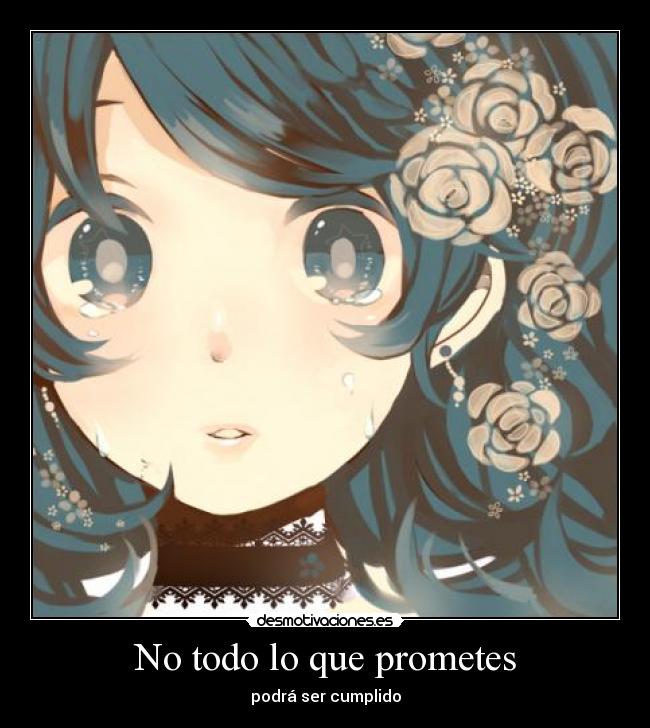 No todo lo que prometes - podrá ser cumplido