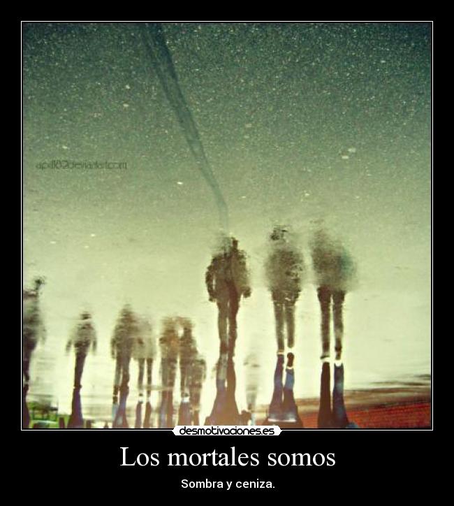 Los mortales somos - Sombra y ceniza.