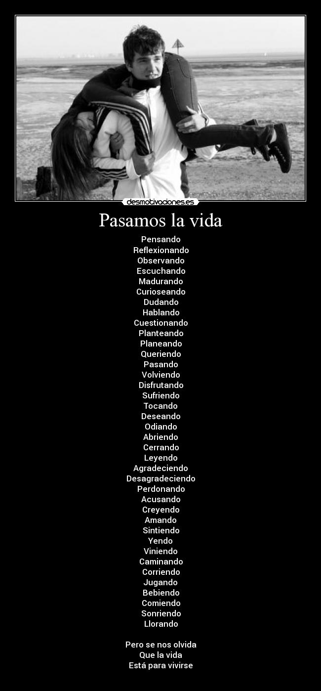 Pasamos la vida -