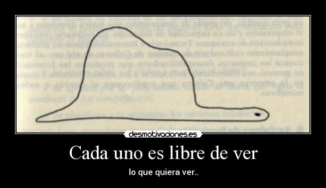 Cada uno es libre de ver -