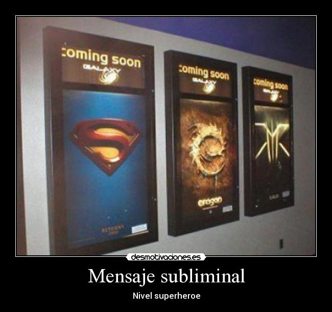 Mensaje subliminal - Nivel superheroe