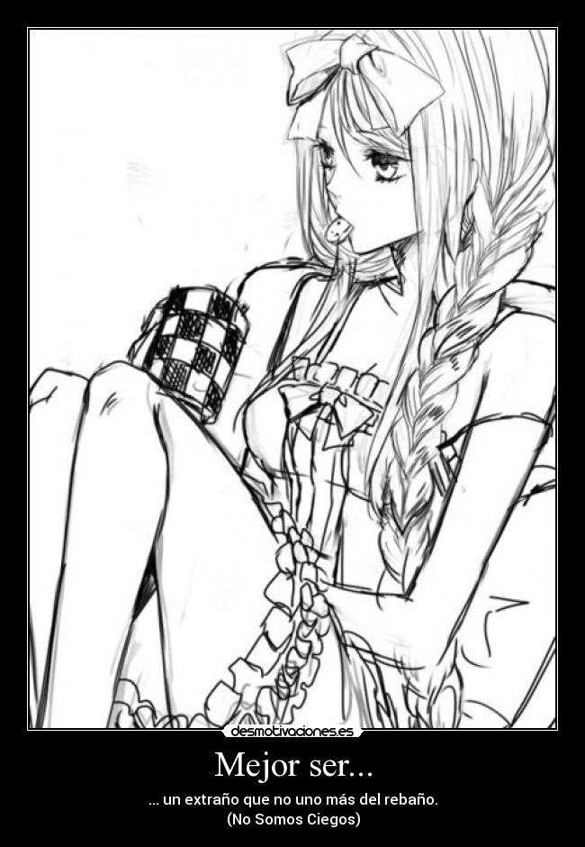 carteles rap anime ciegos extranos diferencias rebano desmotivaciones