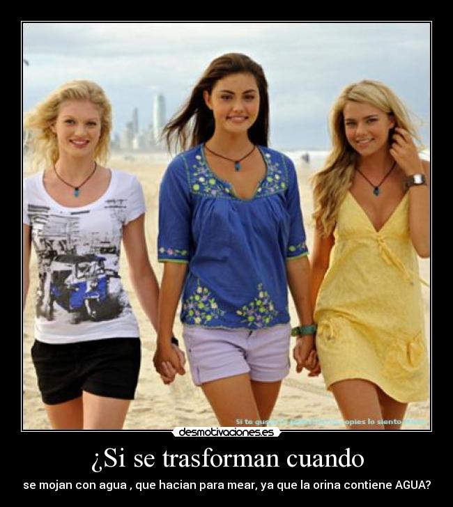 ¿Si se trasforman cuando - se mojan con agua , que hacian para mear, ya que la orina contiene AGUA?