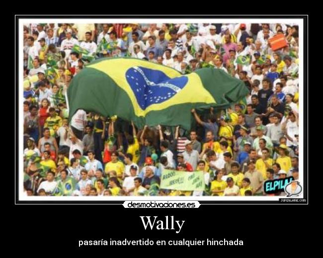 Wally - pasaría inadvertido en cualquier hinchada