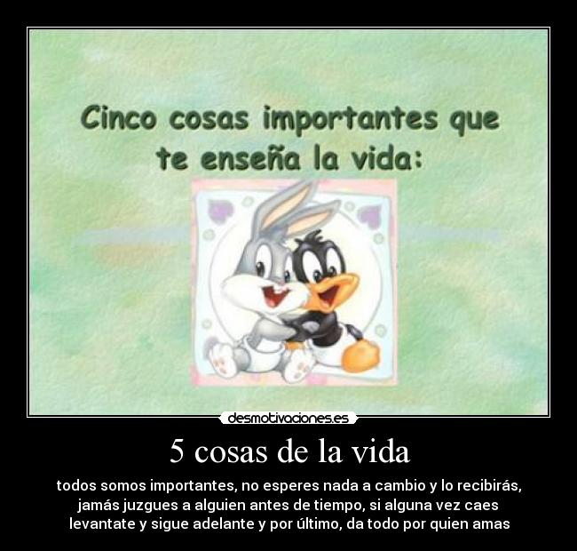 5 cosas de la vida - 