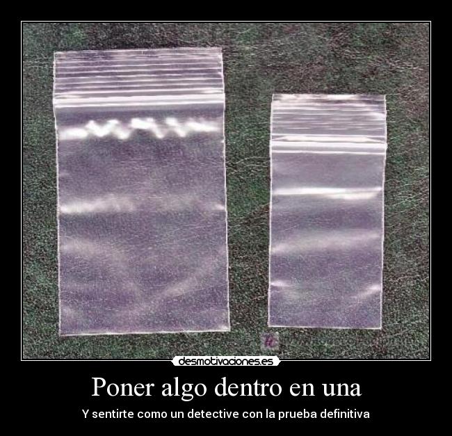 Poner algo dentro en una -