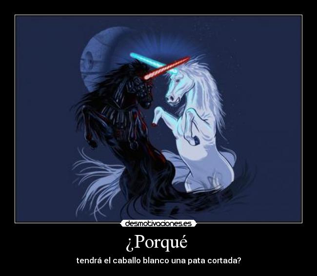 ¿Porqué - tendrá el caballo blanco una pata cortada?