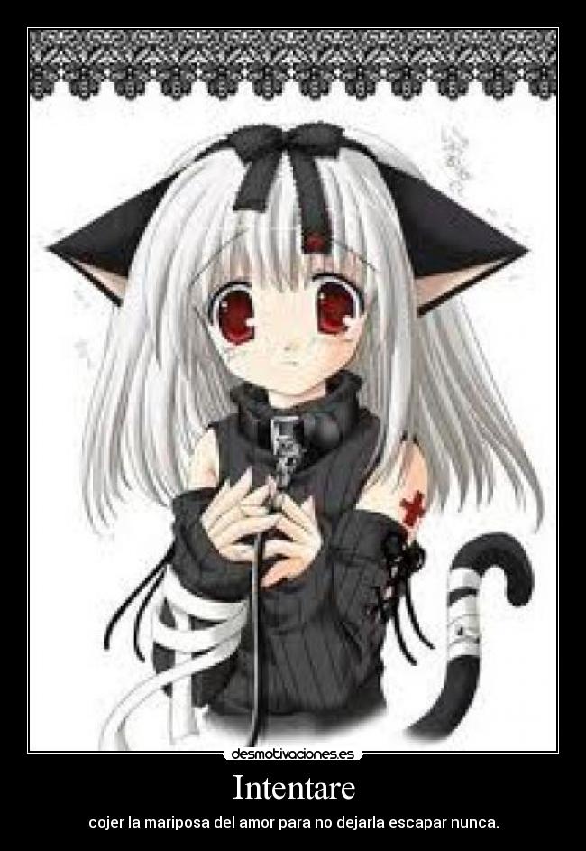 Intentare - cojer la mariposa del amor para no dejarla escapar nunca.
