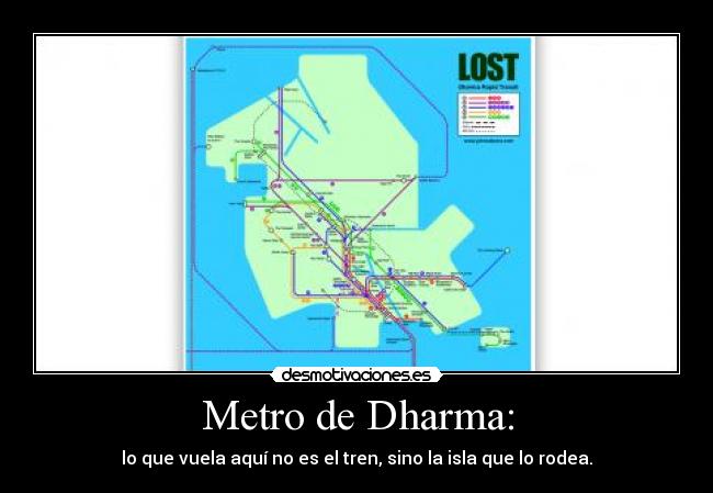 Metro de Dharma: - lo que vuela aquí no es el tren, sino la isla que lo rodea.