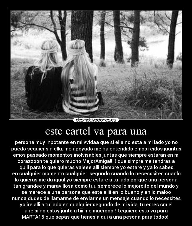 este cartel va para una - 