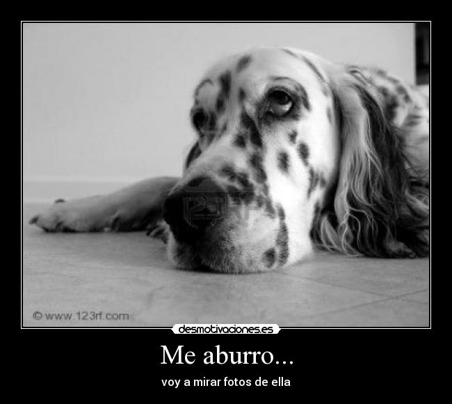 Me aburro... - voy a mirar fotos de ella