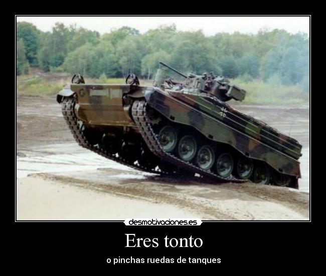 Eres tonto - o pinchas ruedas de tanques