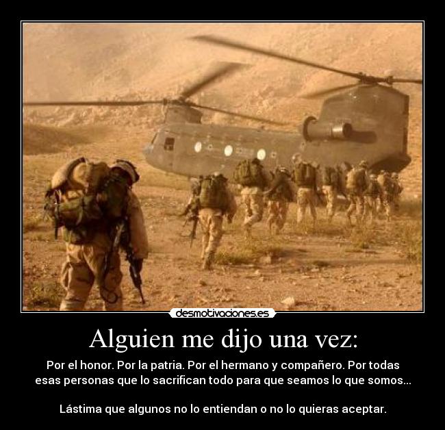 Alguien me dijo una vez: -