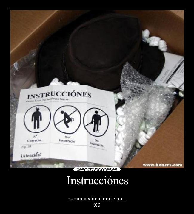 carteles instrucciones desmotivaciones