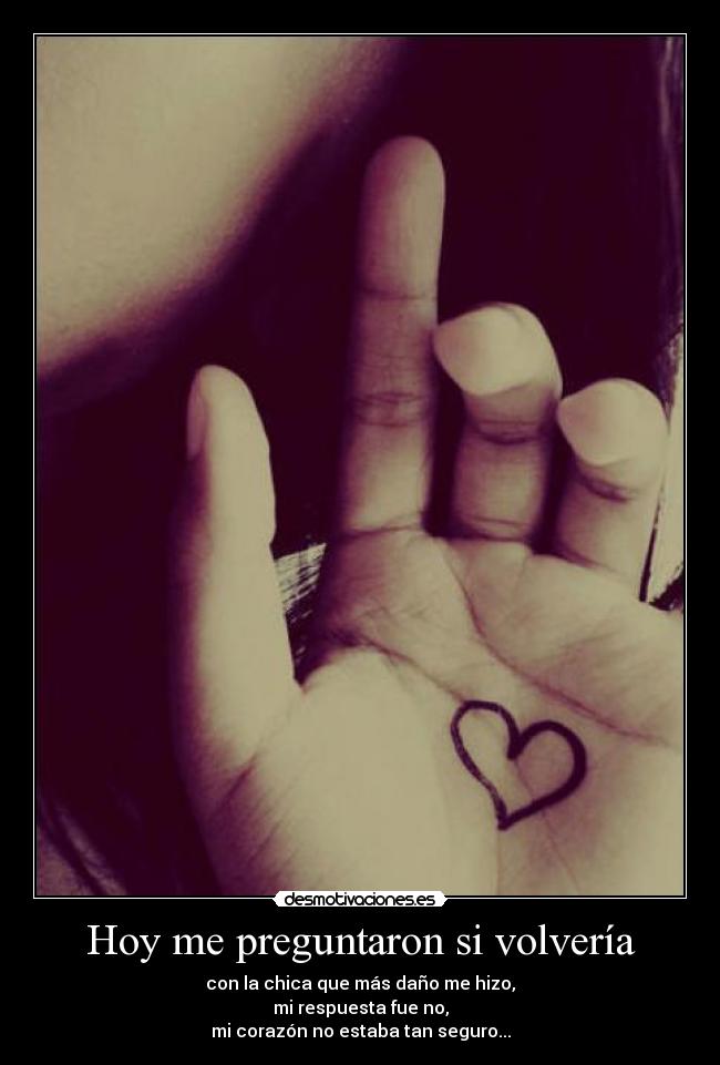 Hoy me preguntaron si volvería -