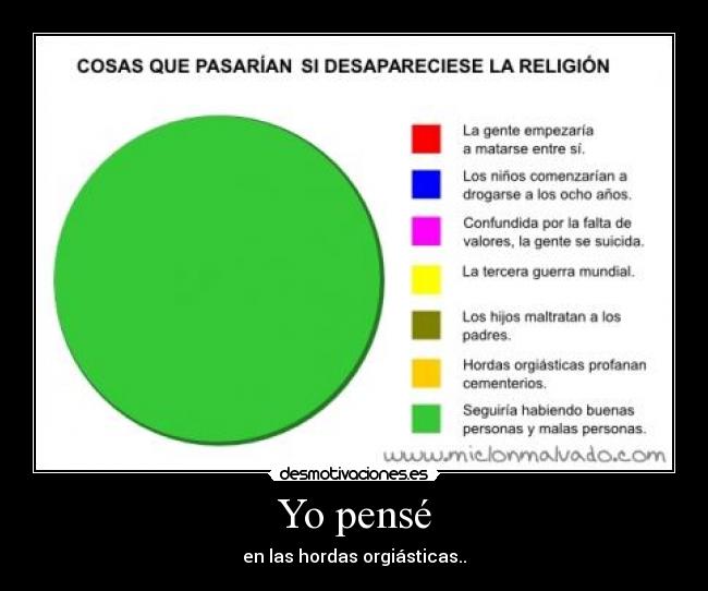 Yo pensé - en las hordas orgiásticas..