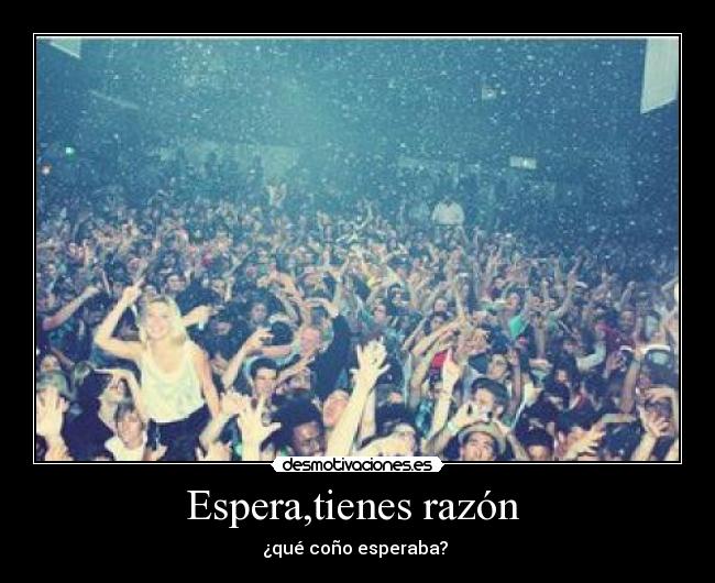 Espera,tienes razón - ¿qué coño esperaba?