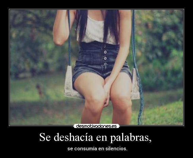 Se deshacía en palabras, -