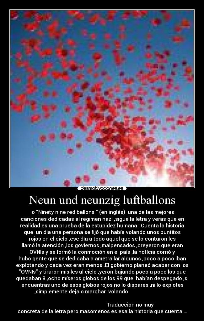 Neun und neunzig luftballons - 