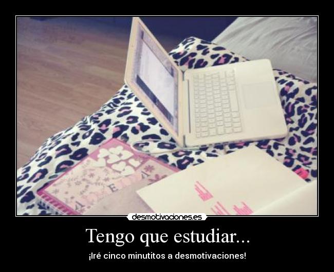 Tengo que estudiar... - ¡Iré cinco minutitos a desmotivaciones!