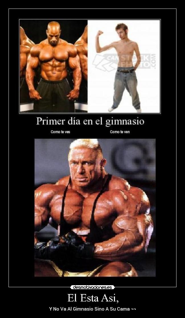 El Esta Asi, - Y No Va Al Gimnasio Sino A Su Cama ¬¬