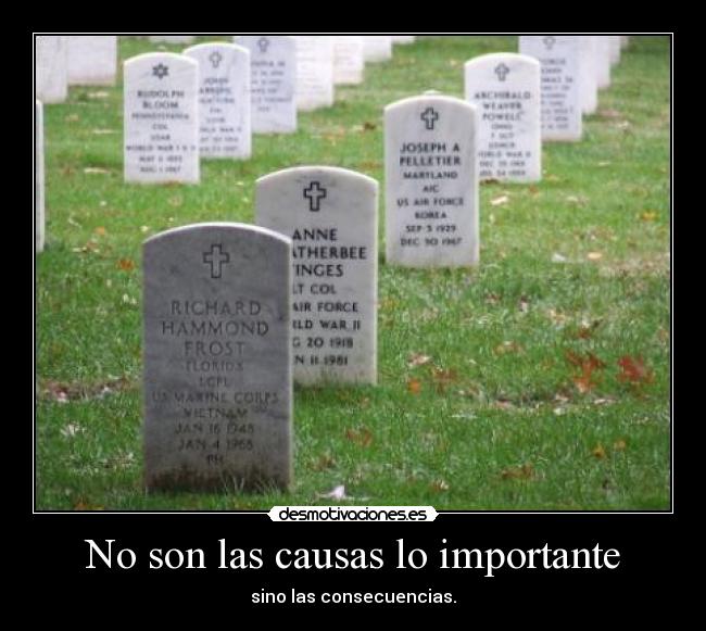 No son las causas lo importante - 