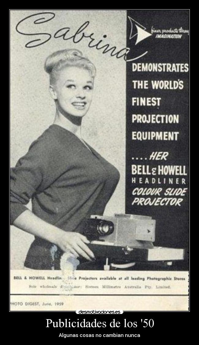 Publicidades de los 50 - Algunas cosas no cambian nunca