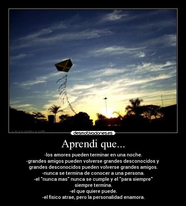 Aprendi que... - 