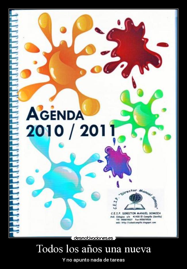 Todos los años una nueva - Y no apunto nada de tareas